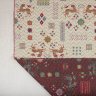 Ткань жаккардовый гобелен с этническим сюжетом   бледно-песочный  