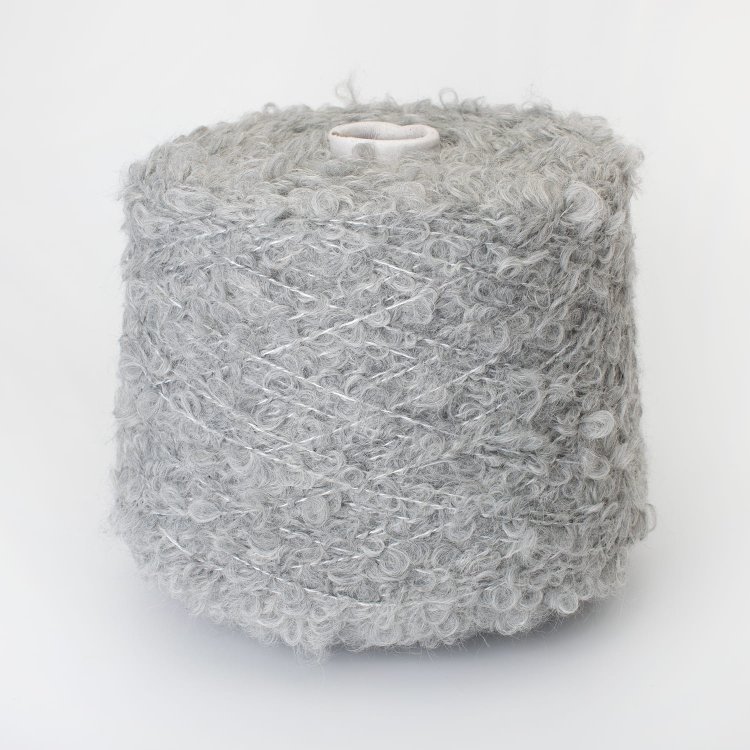 Пряжа Tokyo - кидмохер 25%, меринос 25%, полиакрил 30%, полиамид 20%    светло-серый 