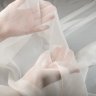 Ткань 100% шёлк шифон газированый   старое кружево  