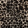 Ткань хлопок 100%, плотный, анималистичный принт жираф, сток Max Mara   темно-коричневый    разноцветный  