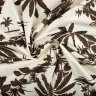 Ткань хлопок 100%, плотный, принт пальмы, Max Mara   темно-коричневый  