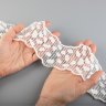 Тесьма из хлопка 9 см    белый молочный  хлопок, PA 