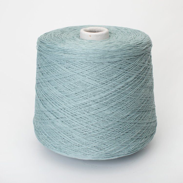 Пряжа Alaska - лён 60%, хлопок 40%    светлый серо-бирюзовый 