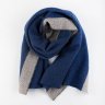 Шарф шерсть 44 х 128 см    темно-синий 