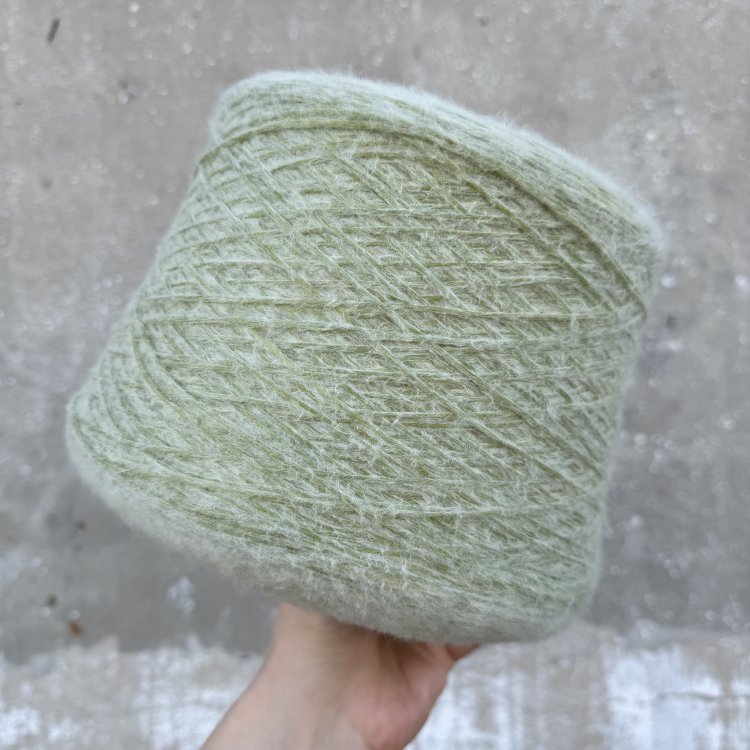 Пряжа Soft Cotton - хлопок 50%, вискоза 25%, полиамид 25%     светлый зелёный чай 