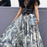 Ткань Сток Dior - хлопок, вискоза   черный  
