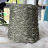 Пряжа Boccolo - меринос 70%, хлопок 30%    хаки с серым 