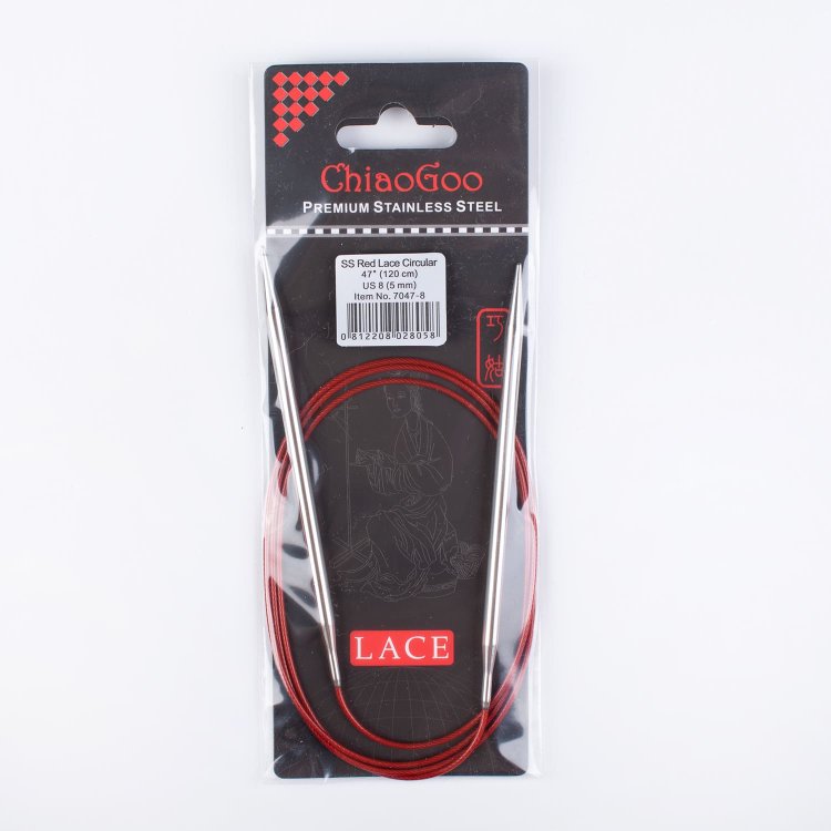 Круговые металлические спицы Lace 5 мм / 120 см ChiaoGoo  