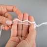 Тесьма из хлопка 1.5 см    белый молочный  хлопок, PA 