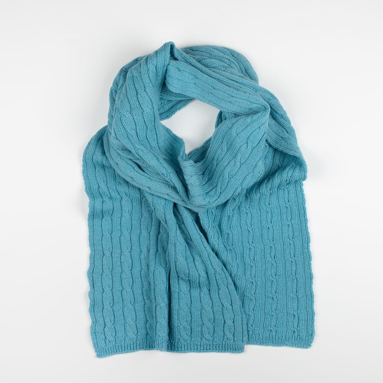 Шарф вязаный, Lana virgin wool, 25 х 166 см