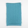 Шарф вязаный, Lana virgin wool, 25 х 166 см    голубой Тиффани 