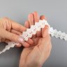 Тесьма из хлопка 2.5 см    белый молочный  хлопок 