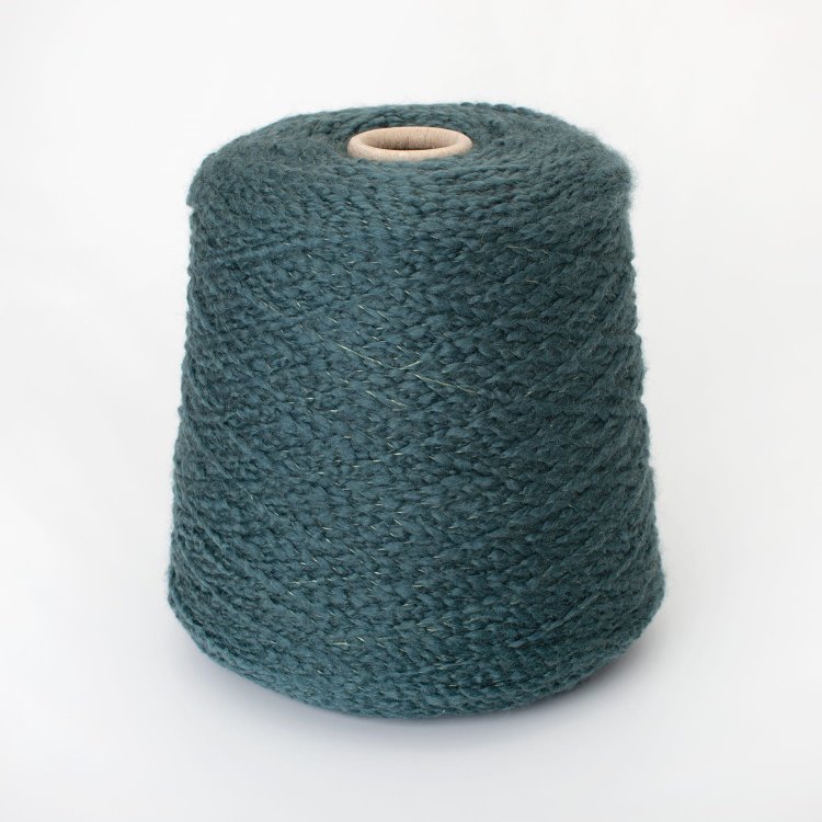 Пряжа Coat - кашемир 25%, меринос 60%, шёлк 15%    бирюзово-серый 