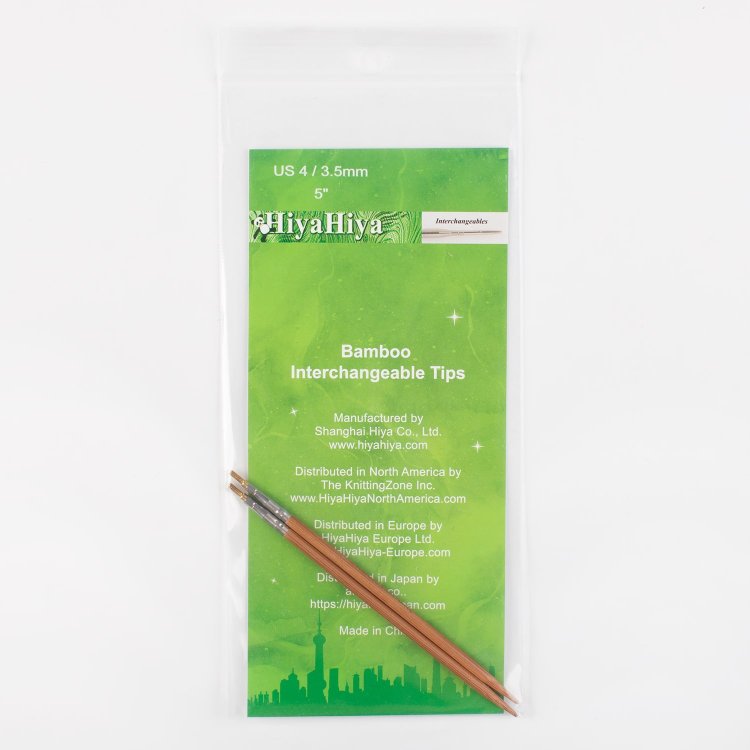 Съёмные бамбуковые спицы Bamboo 13 см / 3.5 мм