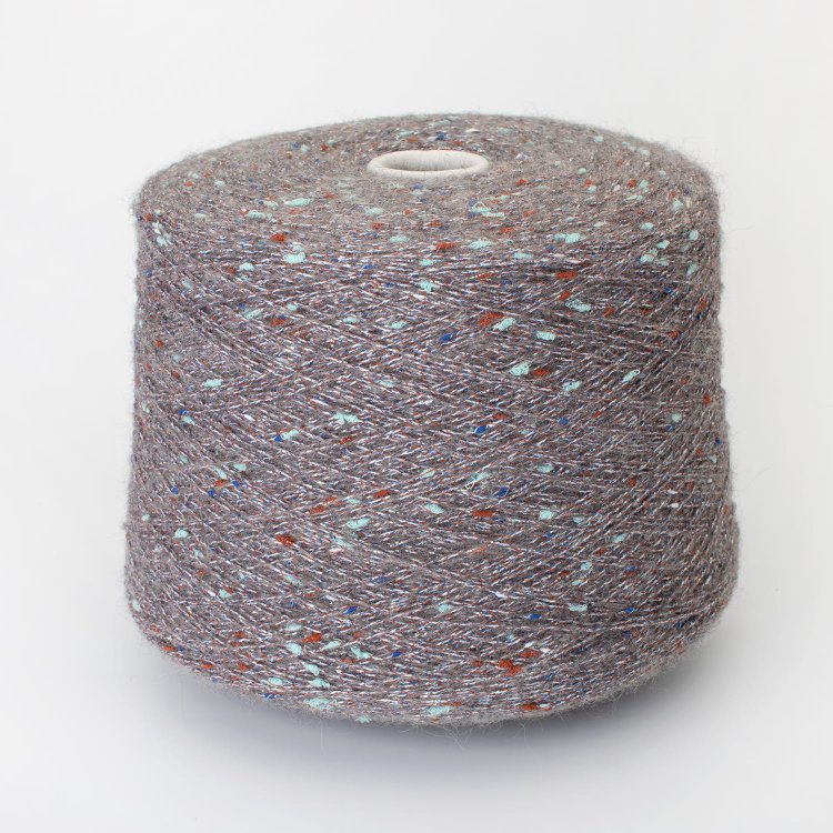 Пряжа Temple - альпака 46%, хлопок 33%, полиамид 15%, люрекс 6%    серо-сиреневый 