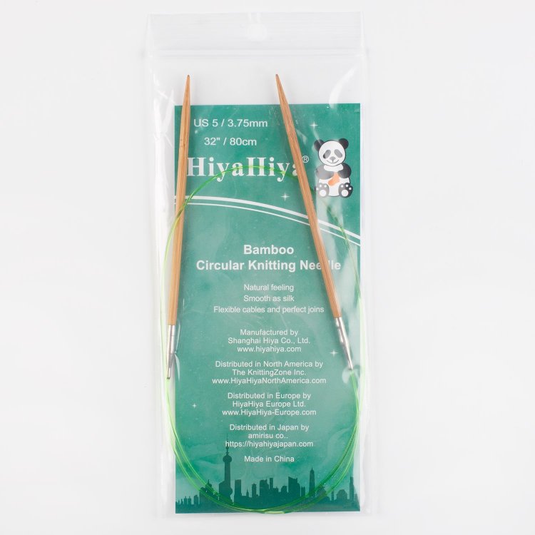 Круговые бамбуковые спицы Bamboo 3.75 мм / 80 см HiyaHiya