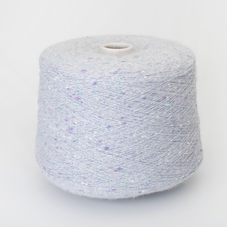 Пряжа Temple - альпака 46%, хлопок 33%, полиамид 15%, люрекс 6%    cиняя Элис 