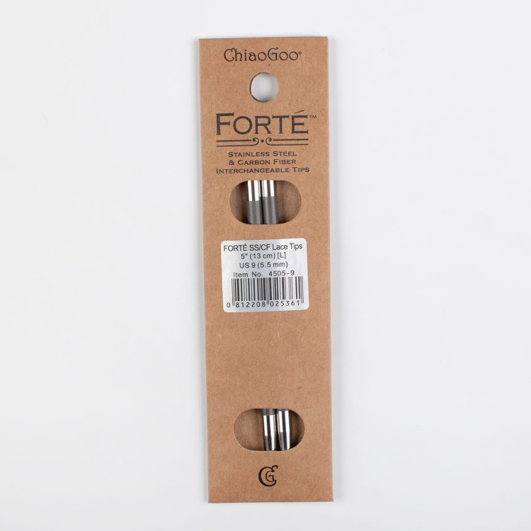 Съёмные спицы Forte 13 см / 5.5 мм, эбеновое дерево и сталь