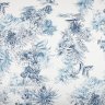 Ткань хлопок 100%, растительный принт, Max Mara бледно-васильковый Ткань хлопок 100%, растительный принт, Max Mara бледно-васильковый