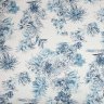 Ткань хлопок 100%, растительный принт, Max Mara бледно-васильковый Ткань хлопок 100%, растительный принт, Max Mara бледно-васильковый
