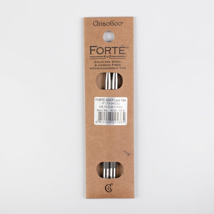 Съёмные спицы Forte 13 см / 6.5 мм, эбеновое дерево и сталь