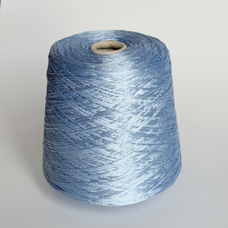 Пряжа Trama - шёлк 100%    светлый бледно-васильковый 