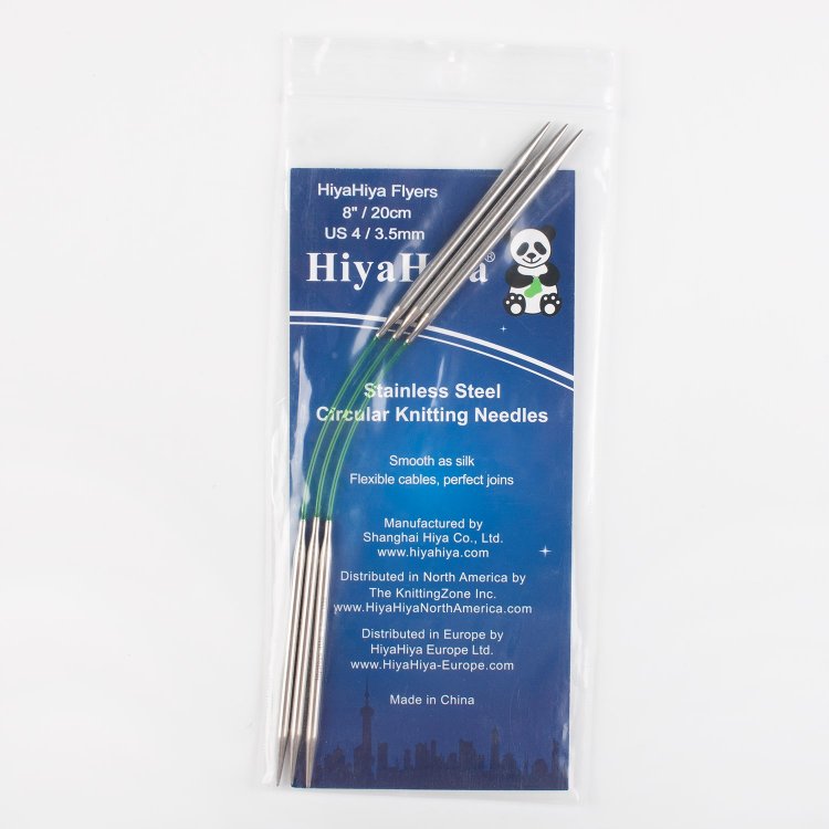 Гибкие чулочные спицы Steel Flyers 3.5 мм / 20 см HiyaHiya