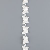 Хлопковая тесьма макраме "Бабочки" 2 см