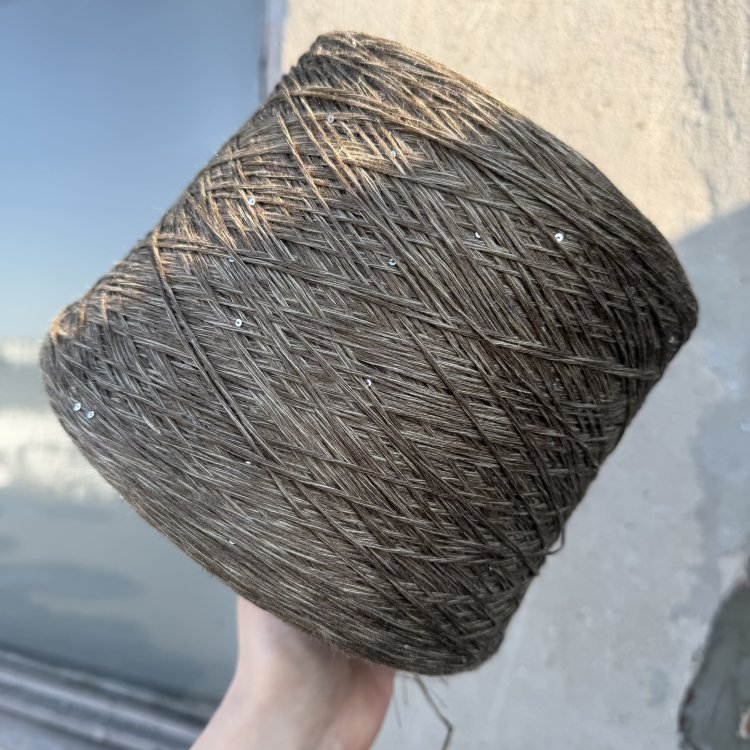 Lino + Pailettes - лён с пайетками 100%