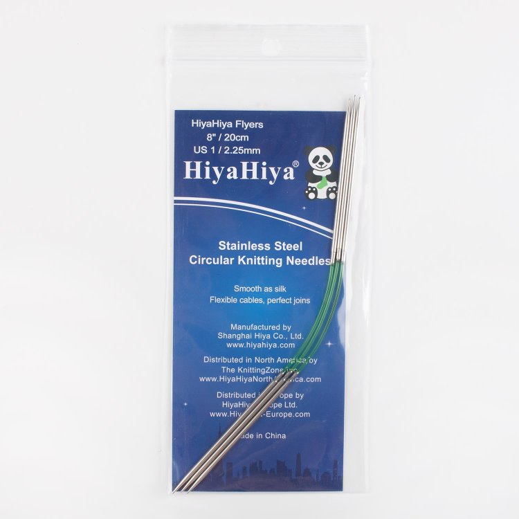 Гибкие чулочные спицы Steel Flyers 2.25 мм / 20 см HiyaHiya