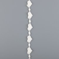 Хлопковая тесьма макраме "Сердечки" 1 см