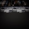 Ткань шерсть, вискоза, ацетат, купон 140 см, принт цветы, Valentino черный с серебром Ткань шерсть, вискоза, ацетат, купон 140 см, принт цветы, Valentino черный с серебром