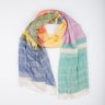 Conte of Florence - шарф хлопок вискоза 53 х 184 см        сиреневый    седой синий    бирюзовый    оливковый    лимонный    оранжево-розовый    разноцветный 