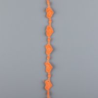 Хлопковая тесьма макраме "Сердечки" 1 см