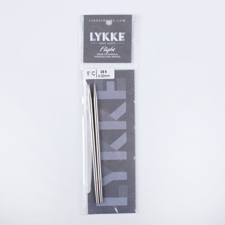 Съёмные стандартные металлические спицы Lykke Flight 4 мм 