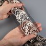 Кордовое кружево - вышивка на сетке 6 см