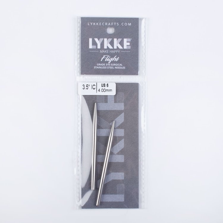 Съёмные укороченные металлические спицы Lykke Flight 4 мм