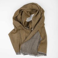 Шарф двусторонний жаккард альпака шерсть 37 х 180 см