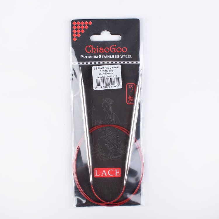 Круговые металлические спицы Lace 6 мм / 80 см ChiaoGoo  
