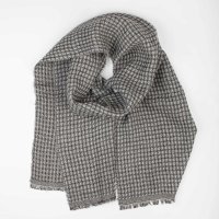 Шарф двусторонний жаккард альпака шерсть 37 х 180 см