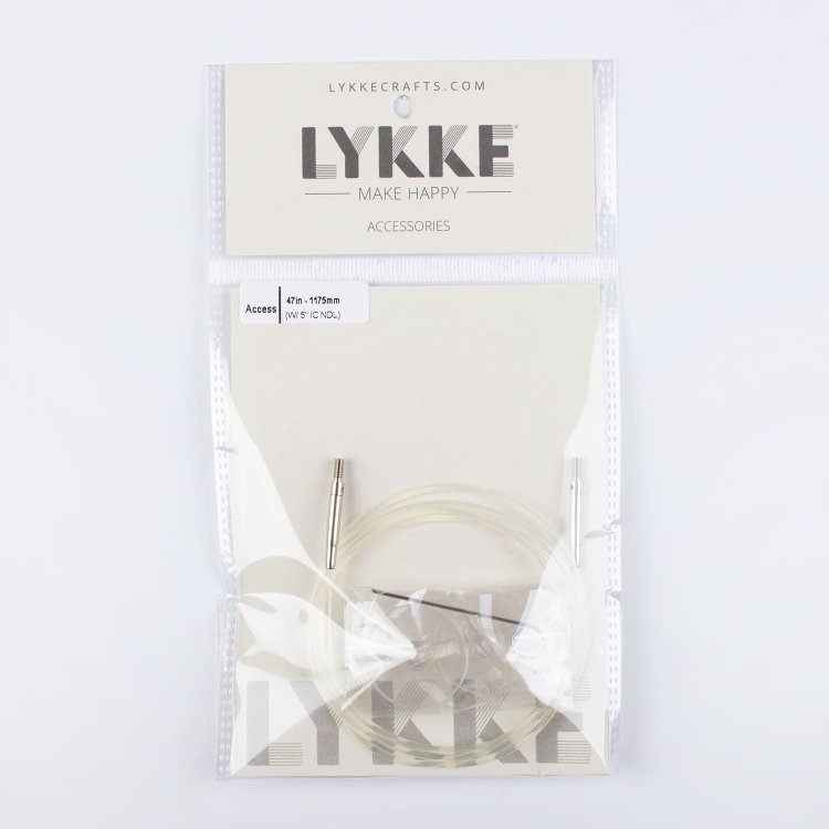Прозрачная леска 120 см для стандартных спиц Lykke