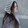 Ажурная косынка ручной работы    песчаник 
