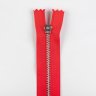 Молния металлическая, однозамковая, неразъёмная, 15 см, тип 4    красный 