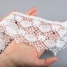 Тесьма хлопковая 9.5 см    белый  вискоза 100% 