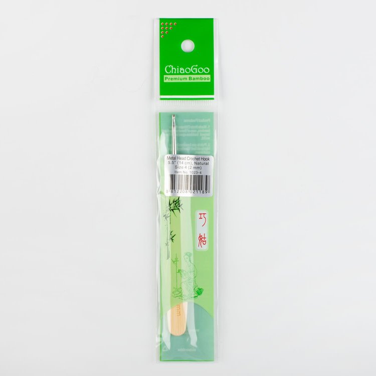 Металлический крючок 2 мм с бамбуковой ручкой