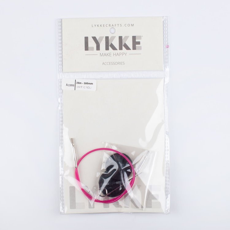 Розовая леска 50 см для стандартных спиц Lykke