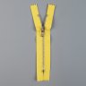 Молния металлическая, однозамковая, неразъёмная, 12 см, тип 4    желтый 