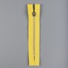 Молния металлическая, однозамковая, неразъёмная, 12 см, тип 4    желтый 