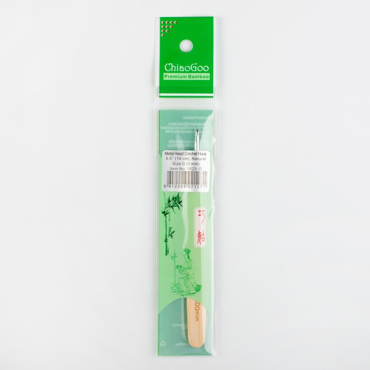 Металлический крючок 3 мм с бамбуковой ручкой