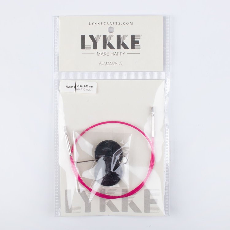 Розовая леска 60 см для стандартных спиц Lykke